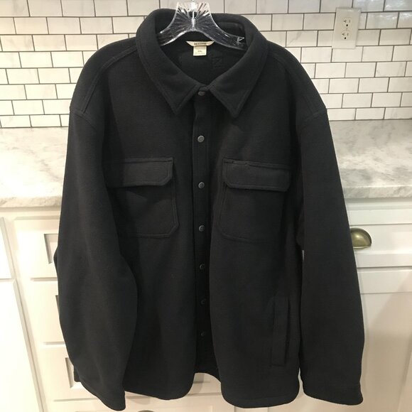 Duluth Shirt Jacket Mens 2XL Black Snap Shacket Heavyweight - Picture 1 of 7